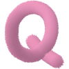 Fluffy Letter Q