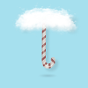 Candy Cane with Clouds