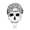 Skate Skull - board cross