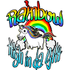 Rainbow high in the sky