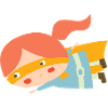 Flying superheroine