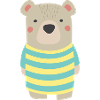 Baer with stripes shirt