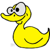 Whimsical Cartoon Duck Design