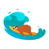 Sloth Surfing Wave