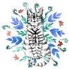 cat in ornament