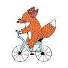 Lustiger Fahrrad Fuchs, Rad fahren E Bike Geschenk