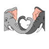 Elephants Love Heart Trunk