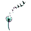Pusteblume zu Fledermaus