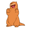 Lustiger tanzender Otter
