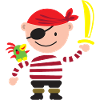 Little Pirate with parrot