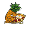 Pizza and pineapple