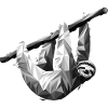 The sloth in polygonal style