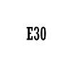 E30 lettering white
