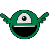 Funny one-eyed alien