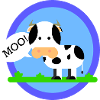The cow makes muh!