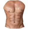 Bovenlichaam buikspier zes pack naakte gift