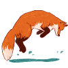 Jumping fox