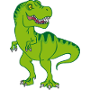 T-Rex / Green Comic Dinosaur