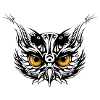 Tribal owl head