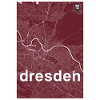 Dresden hipster city map red