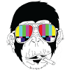 Monkey Gorilla Cigarette Sunglasses
