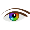 Eye with rainbow