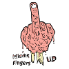 Middle fingers up