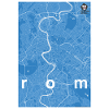Rome hipster city map blue