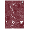Rome hipster city map red