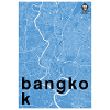 Bangkok hipster city map blue