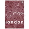 London hipster city map red