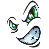 Angry cartoon face