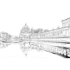 Bridge Berlin pencil drawing