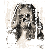 Skull Girl black'n'white