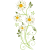 Filigran tendril med margueritter
