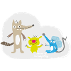 Happy little animals