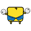 Cute monster with 2 eyes