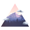 Mountain with clouds
