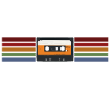 Analog cassette retro style