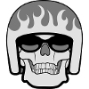 Open Face Helmet Skull