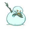 DAB snowman - winter - dancing
