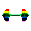 Rainbow dumbbell