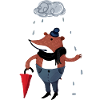 Mr Bär im Regen