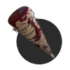 Baseball bat with barbed wire