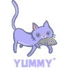 Chat et poisson - dent sucrée