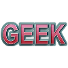 GEEK comic retro lettering