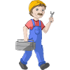 Comic Handwerker