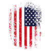 USA FLAG GRUNGE LOOK