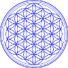 Flower of life in blue