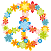Peace / Peace symbol with flowers